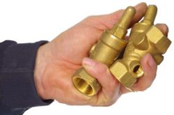 Check valves indicate the flow direction